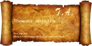 Thomasz Aniella névjegykártya